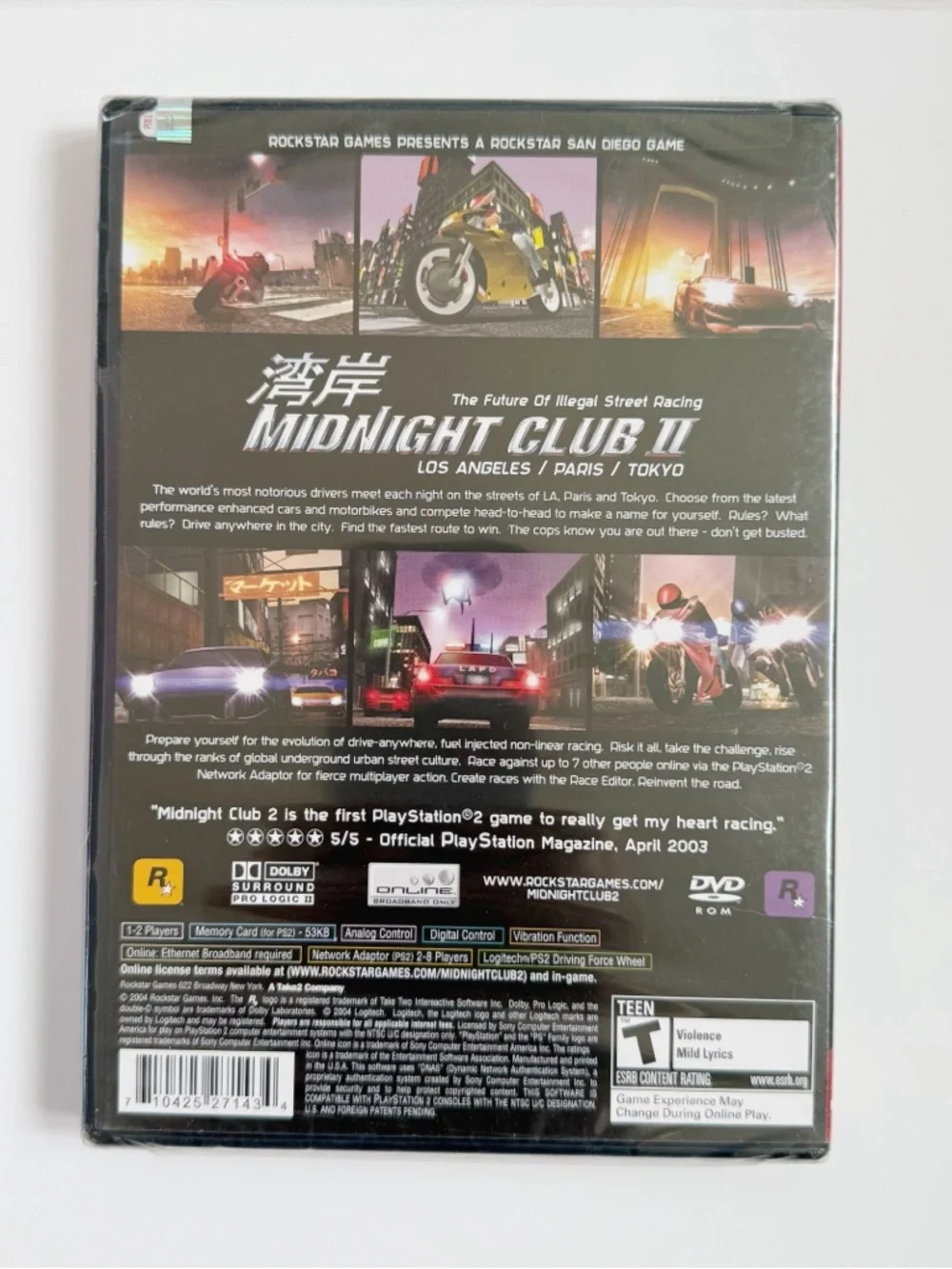 Midnight Club II 2 PS2 PlayStation 2 NEW SEALED Greatest Hits MINT Y-Fold Seal